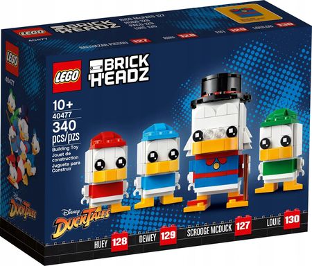 LEGO BrickHeadz 40477 Sknerus McKwacz, Hyzio, Dyzio i Zyzio