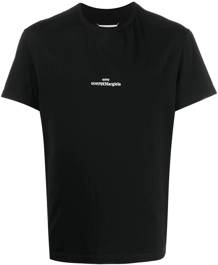 トップス Maison Margiera Maison Margiela UPSIDE DOWN LOGO T-SHIRT - Ceny i opinie