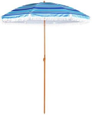Parasol Royokamp Plażowo-Ogrodowy 1036182 Biało-Niebieski