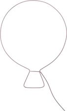 Bloomingville Dekoracja Ścienna Metalowa Mini Balon