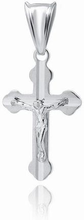 Valerio.Pl Diamentowany Krzyżyk Krzyż Z Wizerunkiem Chrystusa Srebro 925 Kd157
