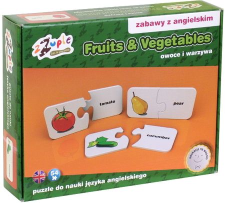 Zzuple Puzzle Owoce I Warzywa Zabawy Z Angielskim 0014