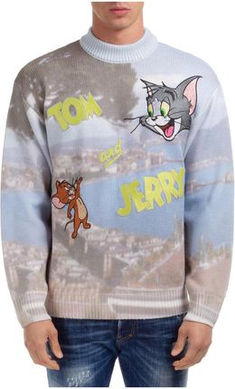 Gcds maglione maglia uomo girocollo Tom Jerry Napoli Ceny i