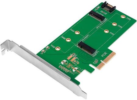LogiLink dual adapter M.2 PCIe do dysków SSD SATA i PCIe SATA (PC0083)