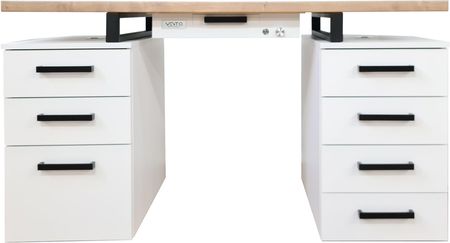 Biurko Vento Moderno Duo Białe/Dąb + Pochłaniacz Pro ®