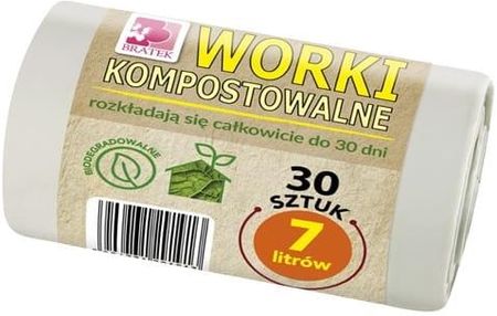 Bratek Bio Worki Kompostowalne Ze Skrobi 7L 30szt.