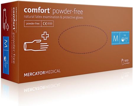 Mercator Medical Rękawice Lateksowe Bezpudrowe Comfort Pf S