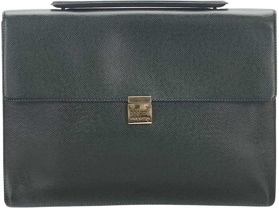 Louis Vuitton Black Taiga Leather Porte Document Angara Briefcase Louis  Vuitton