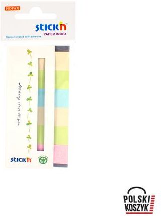 Stickn Stick'N Eco Zakładki Papierowe 45x15mm 6 Kolorów 180 Kartek