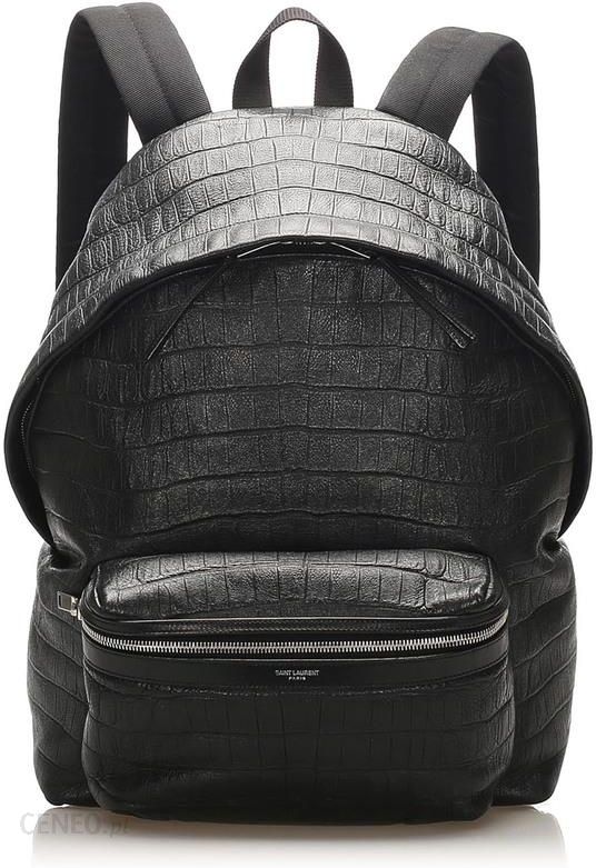Yves Saint Laurent Vintage Embossed City Backpack Leather Calf