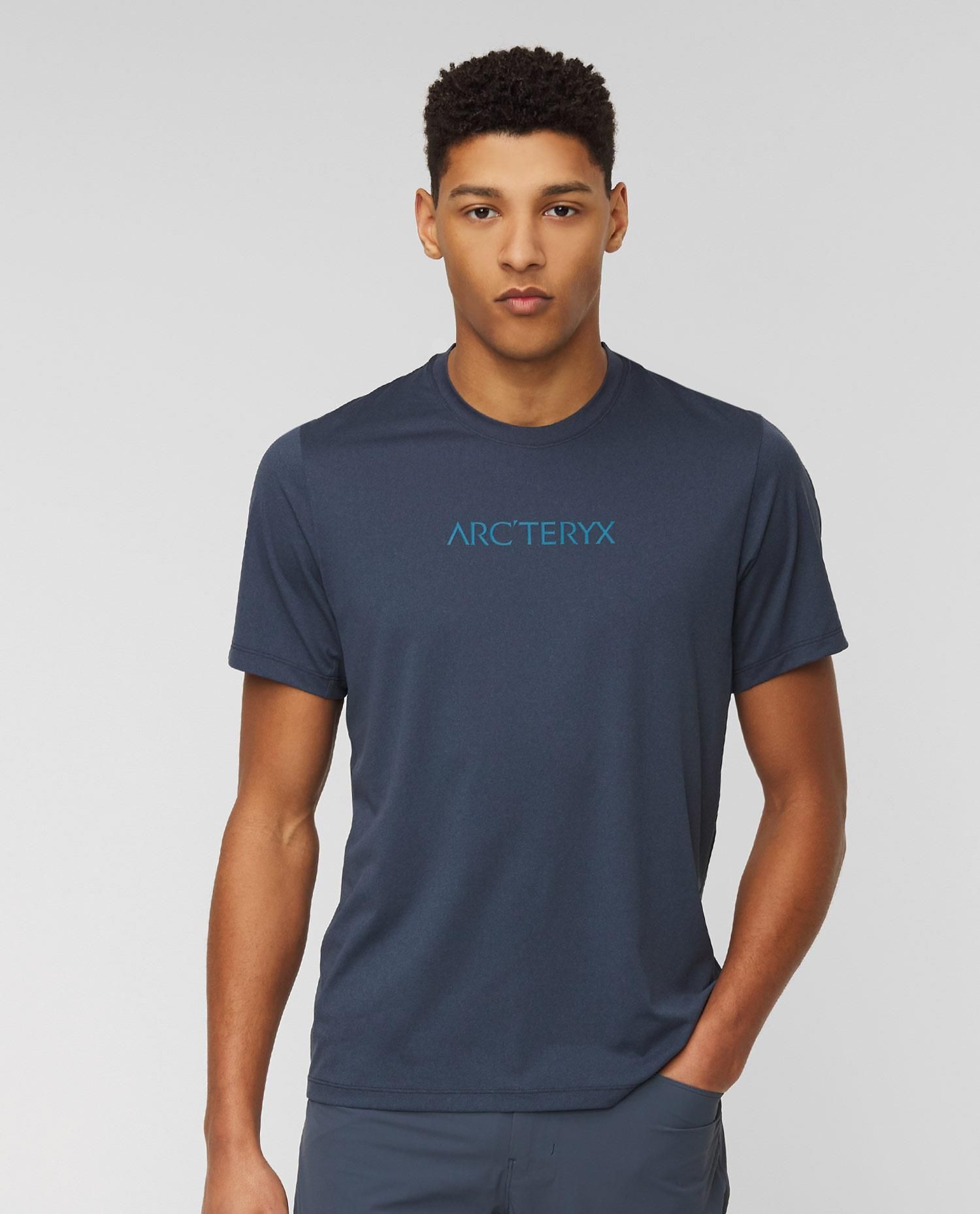 Arcteryx Remige Shirt Ss Arc'teryx Men's Remige Word T-Shirt SS Blue