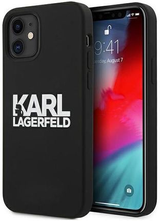 Karl Lagerfeld etui ochronne Stack White Logo do iPhone 12 mini 5.4 Black (KLHCP12SSLKLRBK)