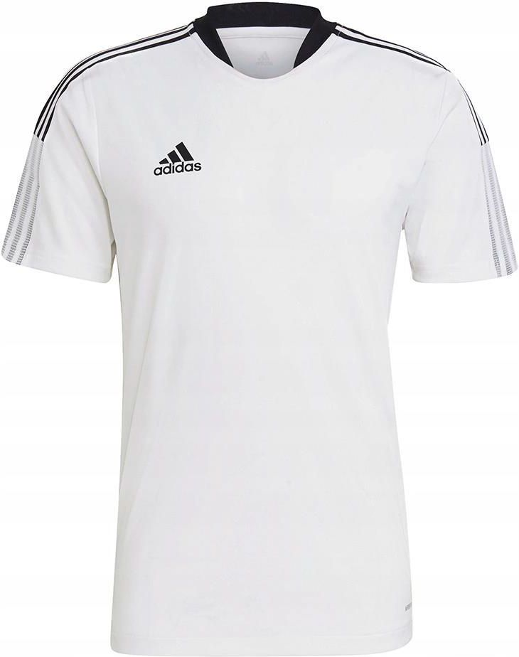 biały t shirt adidas