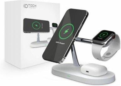 Tech-Protect A12 3in1 Magnetic Magsafe Wireless Charger 15W Biały