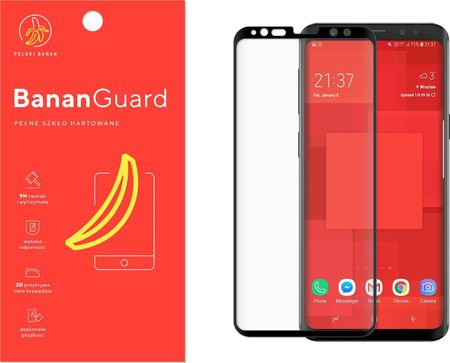 Polski Banan Szkło hartowane 3D BananGuard czarne do Samsung Galaxy S9