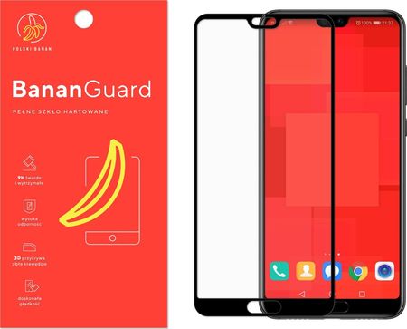 Polski Banan Szkło hartowane 3D BananGuard czarne do Huawei P20 Pro