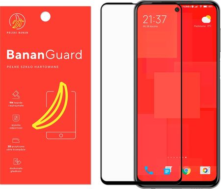 Polski Banan Szkło hartowane 3D BananGuard czarne do Xiaomi Redmi Note 9 Pro / 9S