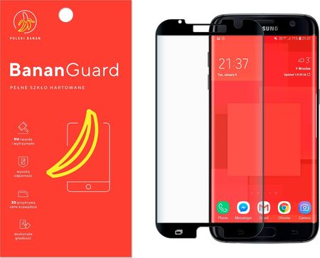 Polski Banan Szkło hartowane 3D BananGuard czarne do Samsung Galaxy S7 edge