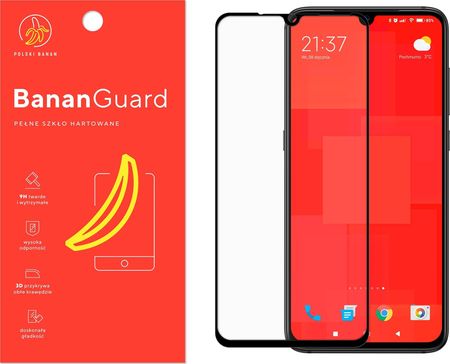 Polski Banan Szkło hartowane 3D BananGuard czarne do Xiaomi Mi 9