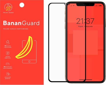 Polski Banan Szkło hartowane 3D BananGuard czarne do Apple iPhone Xs Max