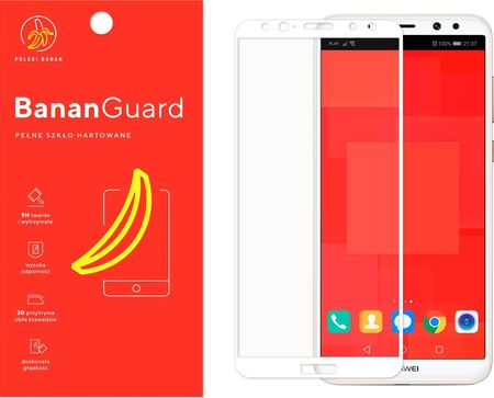Polski Banan Szkło hartowane 3D BananGuard białe do Huawei Mate 10 Lite