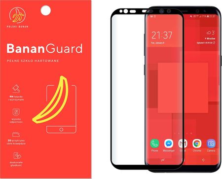 Polski Banan Szkło hartowane 3D BananGuard czarne do Samsung Galaxy S8 Plus