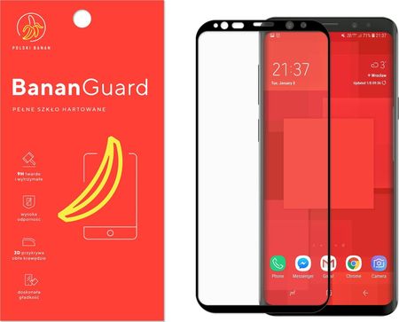 Polski Banan Szkło hartowane 3D BananGuard czarne do Samsung Galaxy S9 Plus