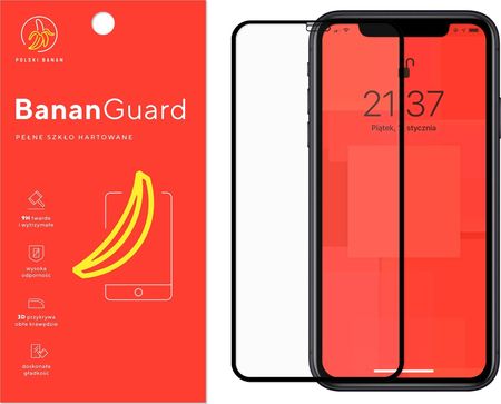 Polski Banan Szkło hartowane 3D BananGuard czarne do Apple iPhone Xr