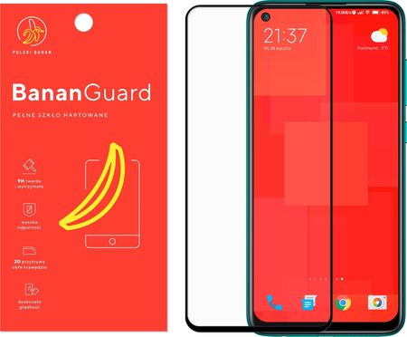 Polski Banan Szkło hartowane 3D BananGuard czarne do Xiaomi Redmi Note 9
