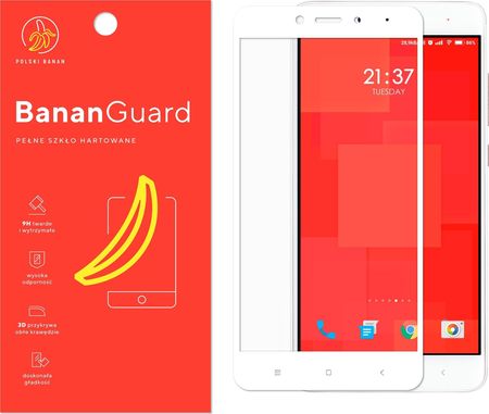 Polski Banan Szkło hartowane 3D BananGuard białe do Xiaomi Redmi Note 4 Mediatek