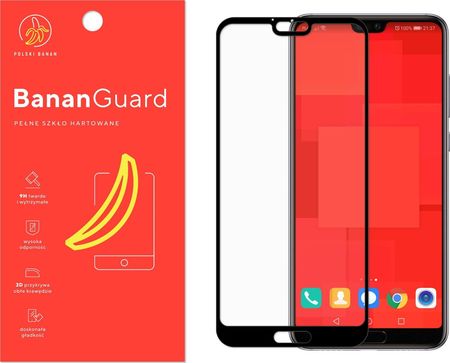 Polski Banan Szkło hartowane 3D BananGuard czarne do Huawei P20