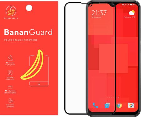 Polski Banan Szkło hartowane 3D BananGuard czarne do Xiaomi Redmi 9