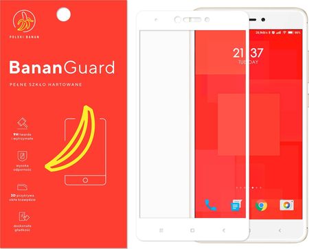 Polski Banan Szkło hartowane 3D BananGuard białe do Xiaomi Redmi Note 4X / 4 Global