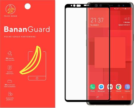 Polski Banan Szkło hartowane 3D BananGuard czarne do Samsung Galaxy Note 8