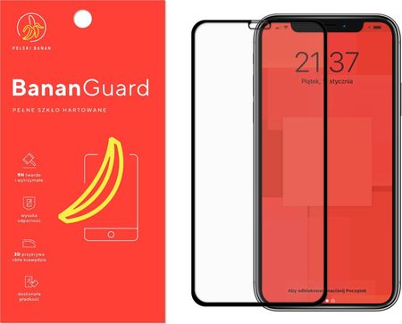 Polski Banan Szkło hartowane 3D BananGuard czarne do Apple iPhone X / Xs