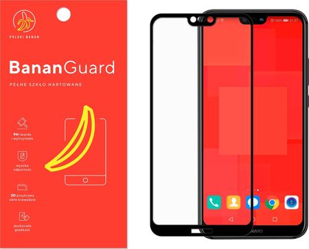Polski Banan Szkło hartowane 3D BananGuard czarne do Huawei P20 Lite
