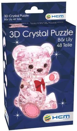 Bard Centrum Gier Crystal Puzzle Miś Lily Różowy 48El.