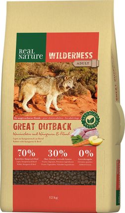 Real Nature Wilderness Great Outback Królik Kangur I Wołowina 12Kg