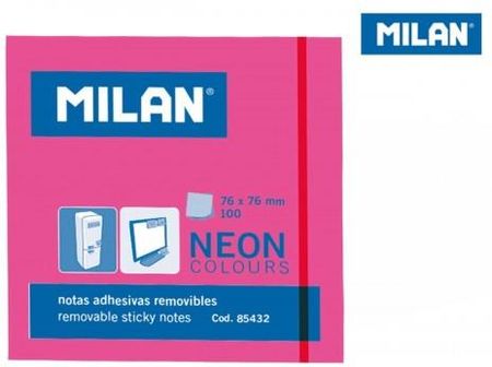 Milan Karteczki Samoprzylepne 76X76 Neon Różowe
