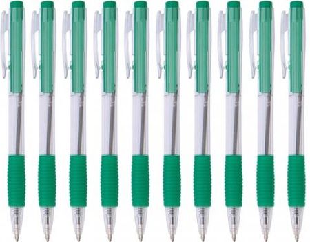 Długopis Automatyczny Office 0,7Mm Zielony 10szt.