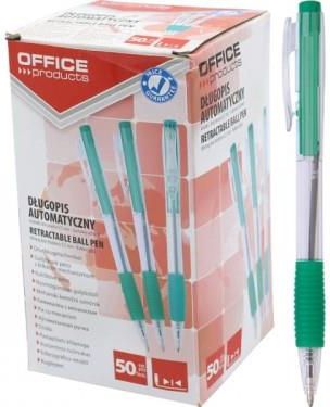 Długopis Automatyczny Office 0,7Mm Zielony 50szt.