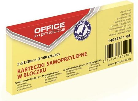 Office Products Karteczki Samop. 51X38 Żółty 1Szt.