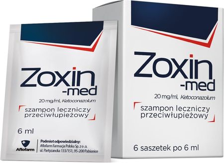 Zoxin-med Szampon leczniczy przeciwłupieżowy 6 x 6ml