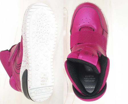 Geox Xled A Sneakers Girl Synthetic Textile Fuchsia Black Ceny i opinie Ceneo.pl