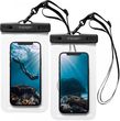 Etui wodoszczelne Spigen A601 IPX8 2-Pack do telefonu max 8 cali, 16,3 x 9 cm, przezroczysto-czarne