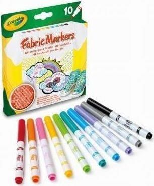 Crayola Flamastry Do Tkanin Zmywalne 10 Kolorów