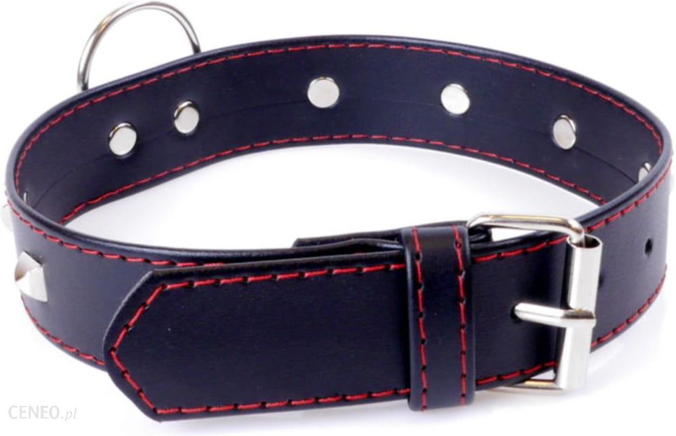 Fetish Boss Series Collar With Studs 3Cm Red Line