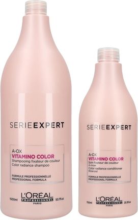 L'Oreal Professionnel Vitamino Color Zestaw Do Włosów Farbowanych: Szampon 1500Ml + Odżywka 750Ml
