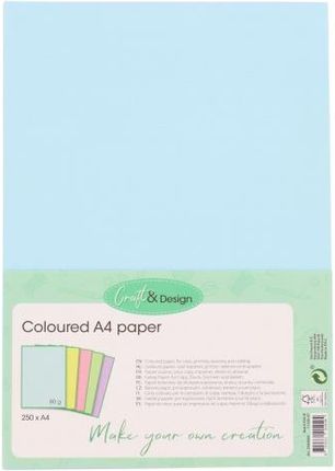 Craft&Design Kolorowy Papier A4 250 Kartek