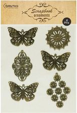 Zdjęcie Hobby Flora Metalowe Motyle Ornamenty 3D Zestaw 6Szt - Olkusz